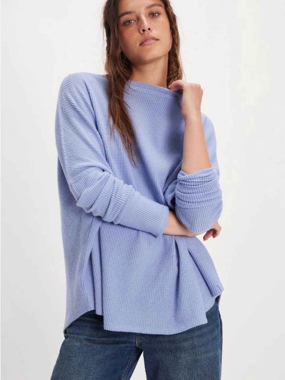 NWT!  We the Free Free People Latte Blues Thermal‎ (Still current on FP!) ~ M
